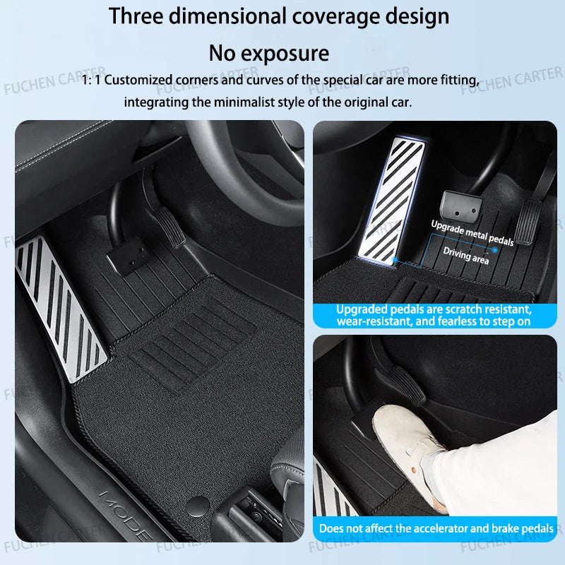 All-Weather TPE Floor Mats for Tesla Model Y L (2026)