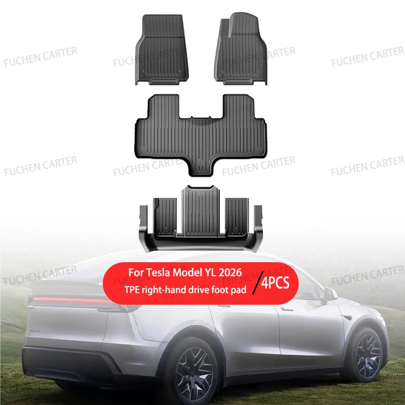 All-Weather TPE Floor Mats for Tesla Model Y L (2026)