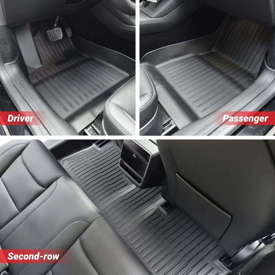 Floor Mats with Door Sill Protectors for Tesla Model 3 Highland