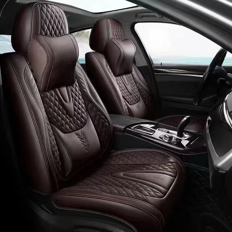 Universal ECO Leather Car Seat Cover Kit, Diamond Lattice