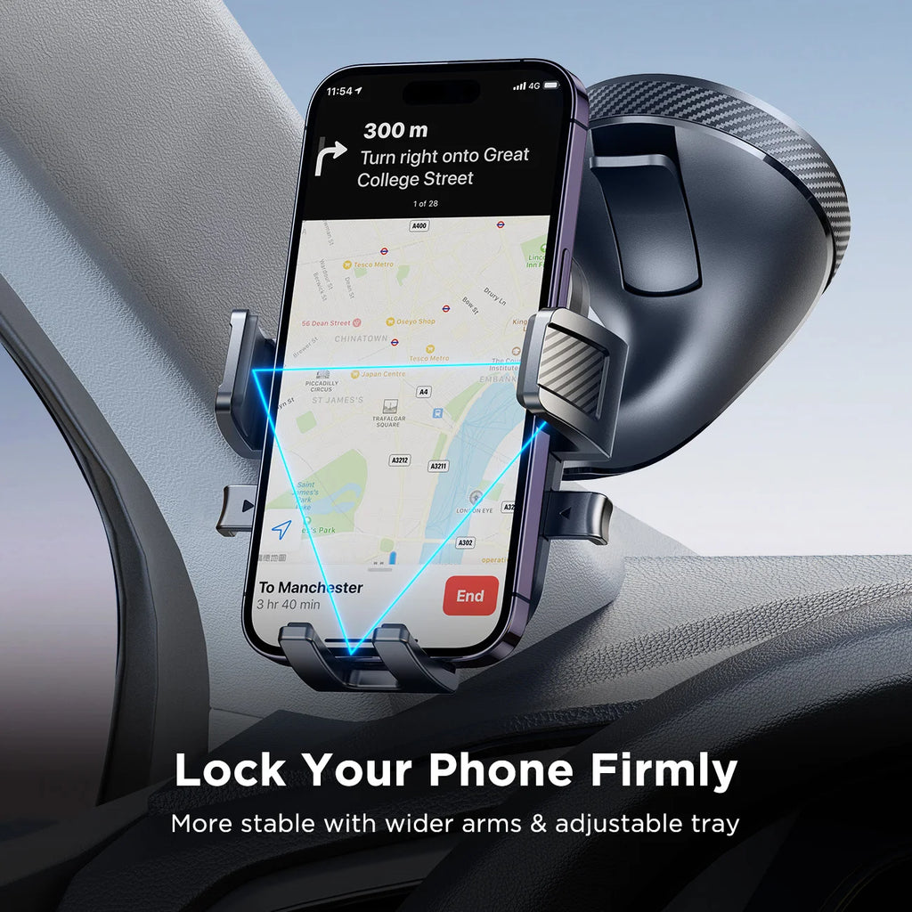 Strong Suction Car Phone Holder, Hands-Free Dashboard Mount