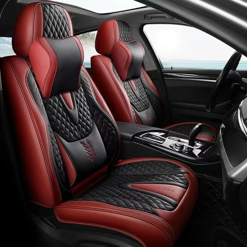 Universal ECO Leather Car Seat Cover Kit, Diamond Lattice
