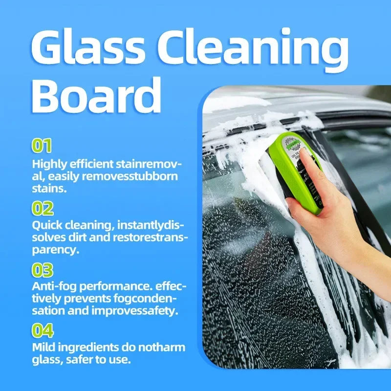 Car Glass Oil Film Remover & Cleaning Sponge Brush