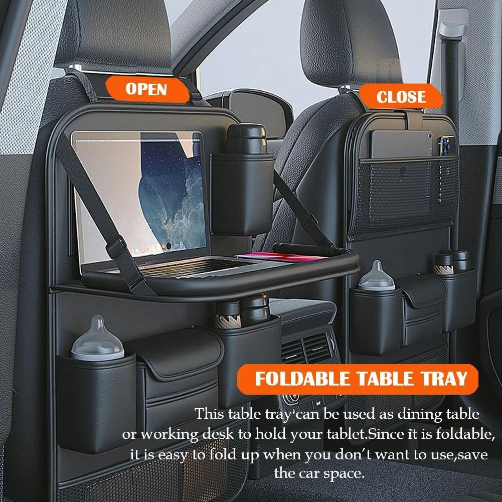 Foldable Seat Back Storage Rack & Bag for Car