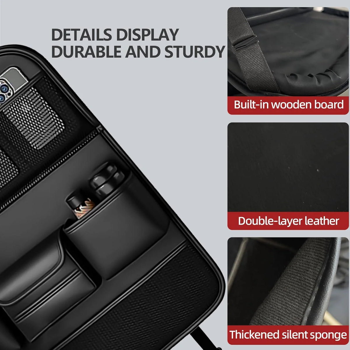 Foldable Seat Back Storage Rack & Bag for Car