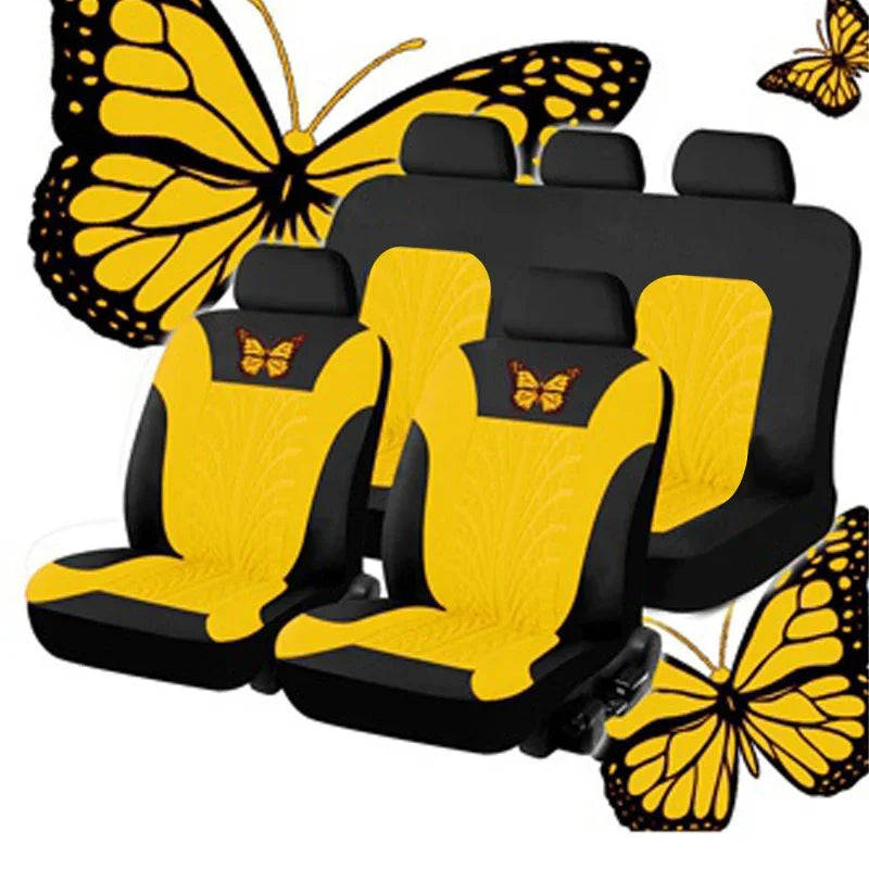 Universal Embroidered Car Seat Cover Set