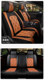 Leather Diamond-Stitch Full Set Car Seat Covers