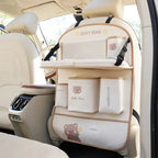 Leather Deluxe Car Seat Back Organizer, Multi-Function