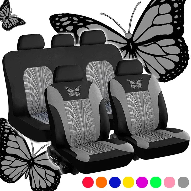 Universal Embroidered Car Seat Cover Set