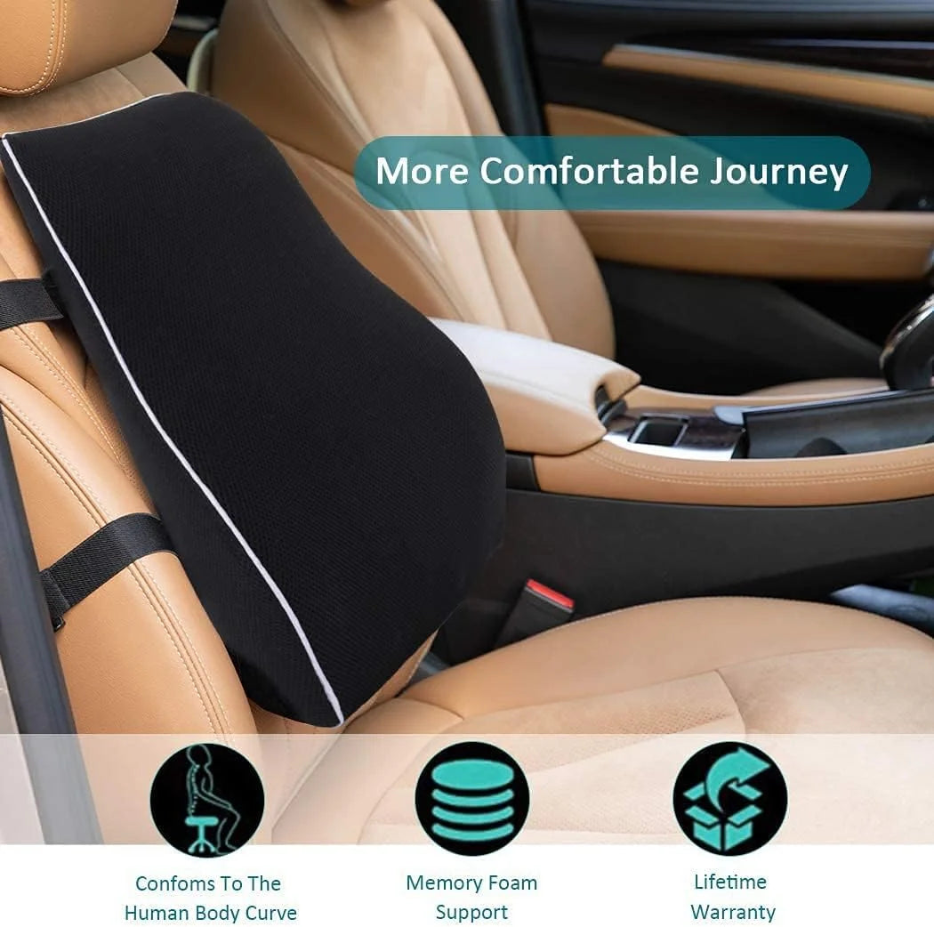 Car Seat Lumbar Support Cushion with Rebound Foam