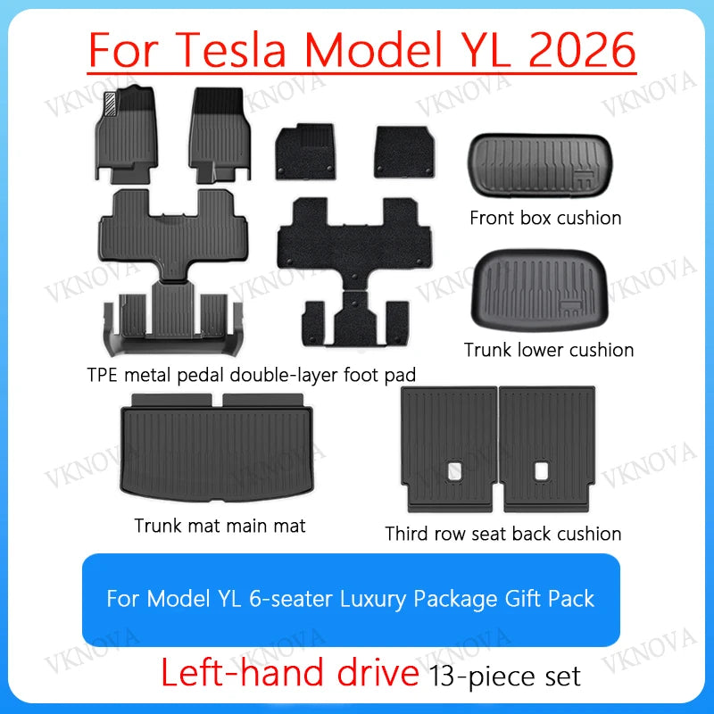 Rear Seat Backrest Protective Pad for Tesla Model Y L (2026)
