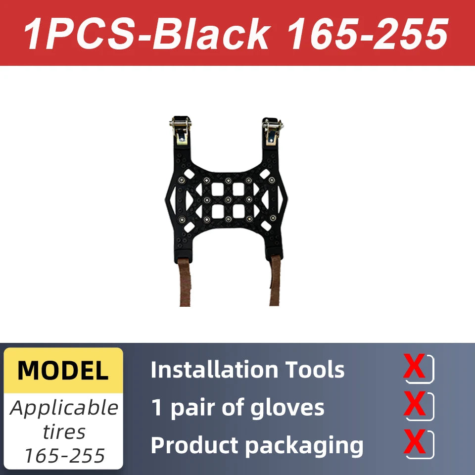 Snow Tire Chains for 165-255mm Tires