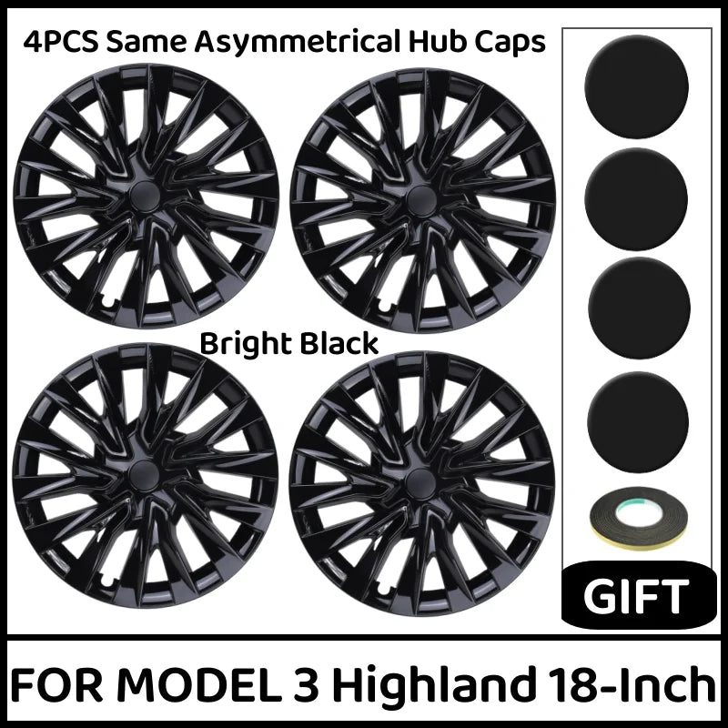 4-Piece 18-Inch Wheel Cover Set for Tesla Model 3 Highland