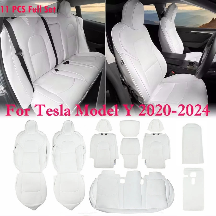 11-Piece Full Set Seat Covers for Tesla Model Y (2020-2024, 5-Seat)