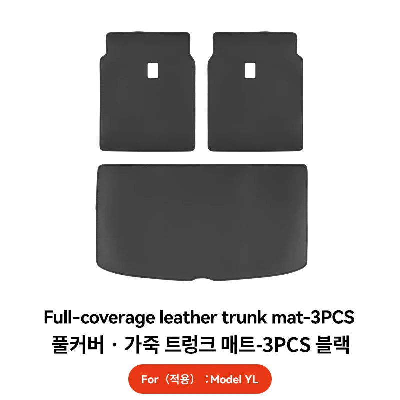 Nappa Leather Trunk Mat for Tesla Model Y L (6-Seater, 2026)