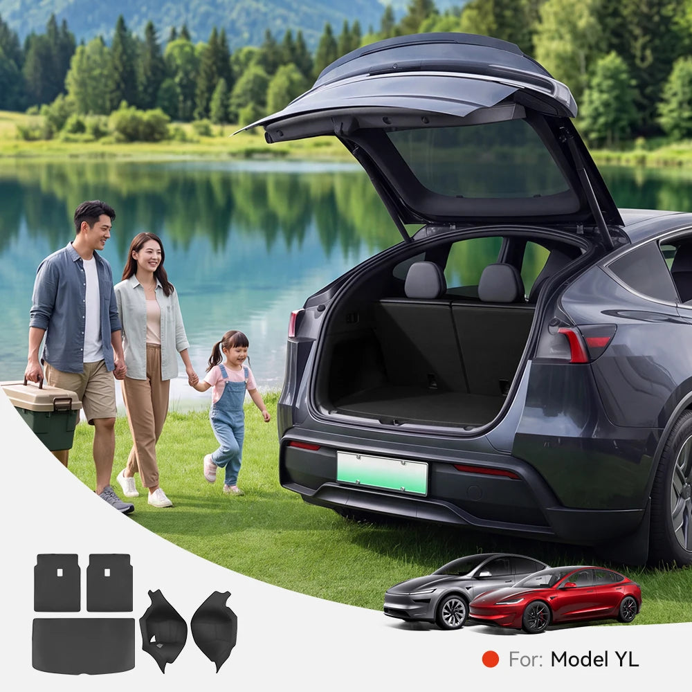 Nappa Leather Trunk Mat for Tesla Model Y L (6-Seater, 2026)