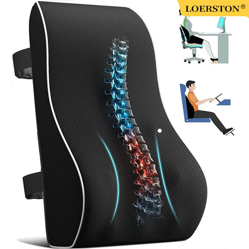 Car Seat Lumbar Support Cushion with Rebound Foam