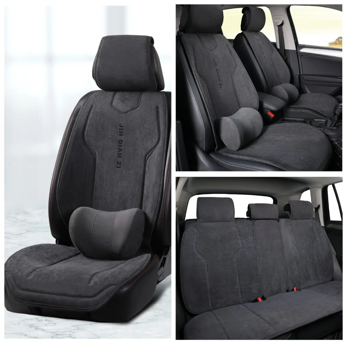 Universal Suede Full Set Car Seat Covers, Four Seasons