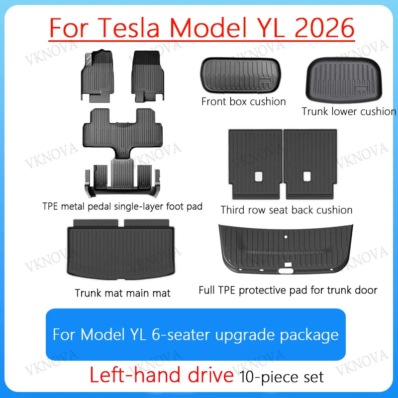 Rear Seat Backrest Protective Pad for Tesla Model Y L (2026)