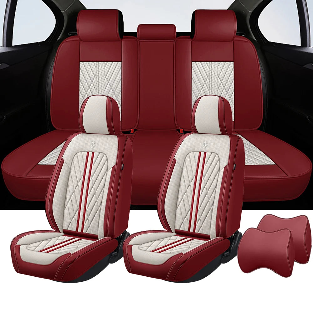 Universal Waterproof Breathable Nappa Leather Seat Covers
