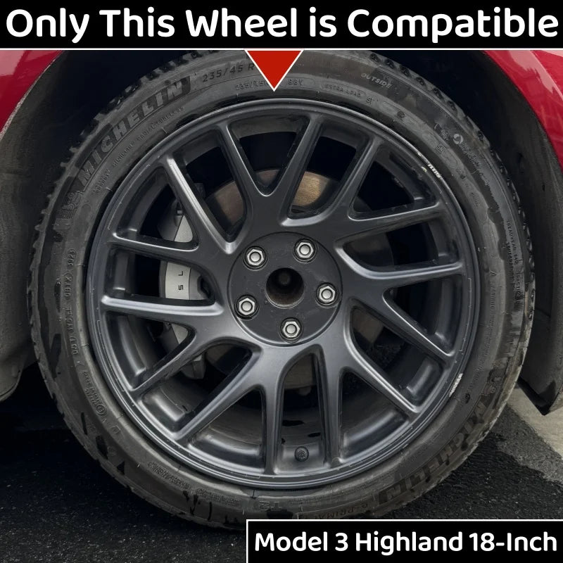 4-Piece 18-Inch Wheel Cover Set for Tesla Model 3 Highland