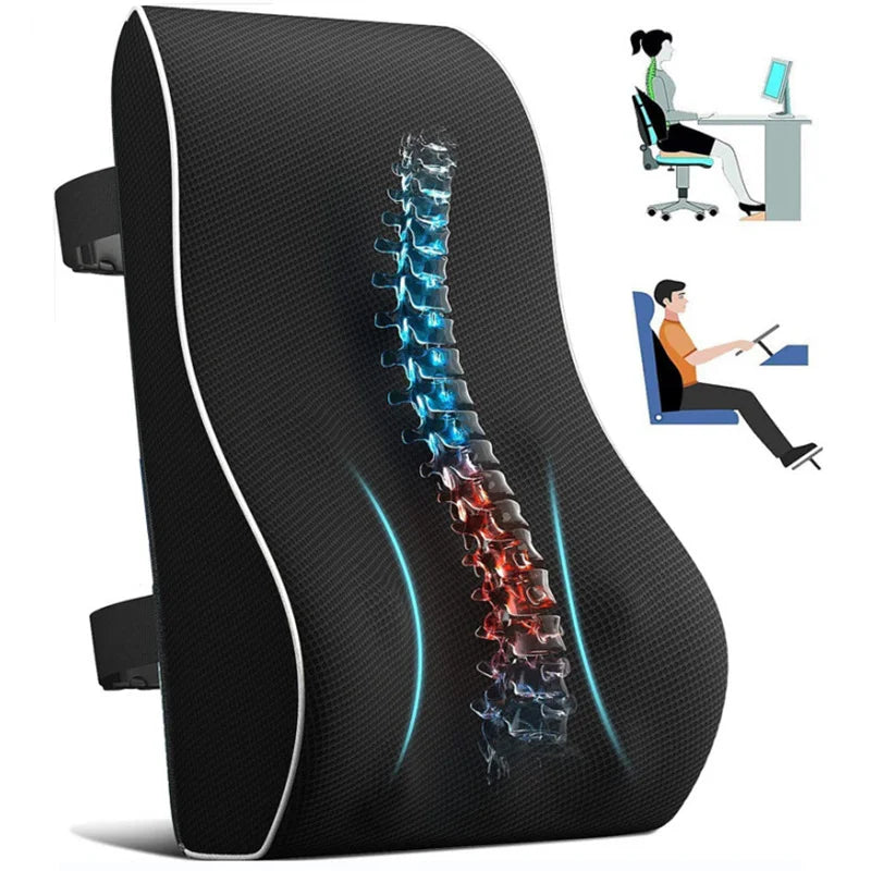 Car Seat Lumbar Support Cushion with Rebound Foam