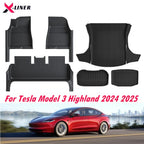 Floor Mats with Door Sill Protectors for Tesla Model 3 Highland