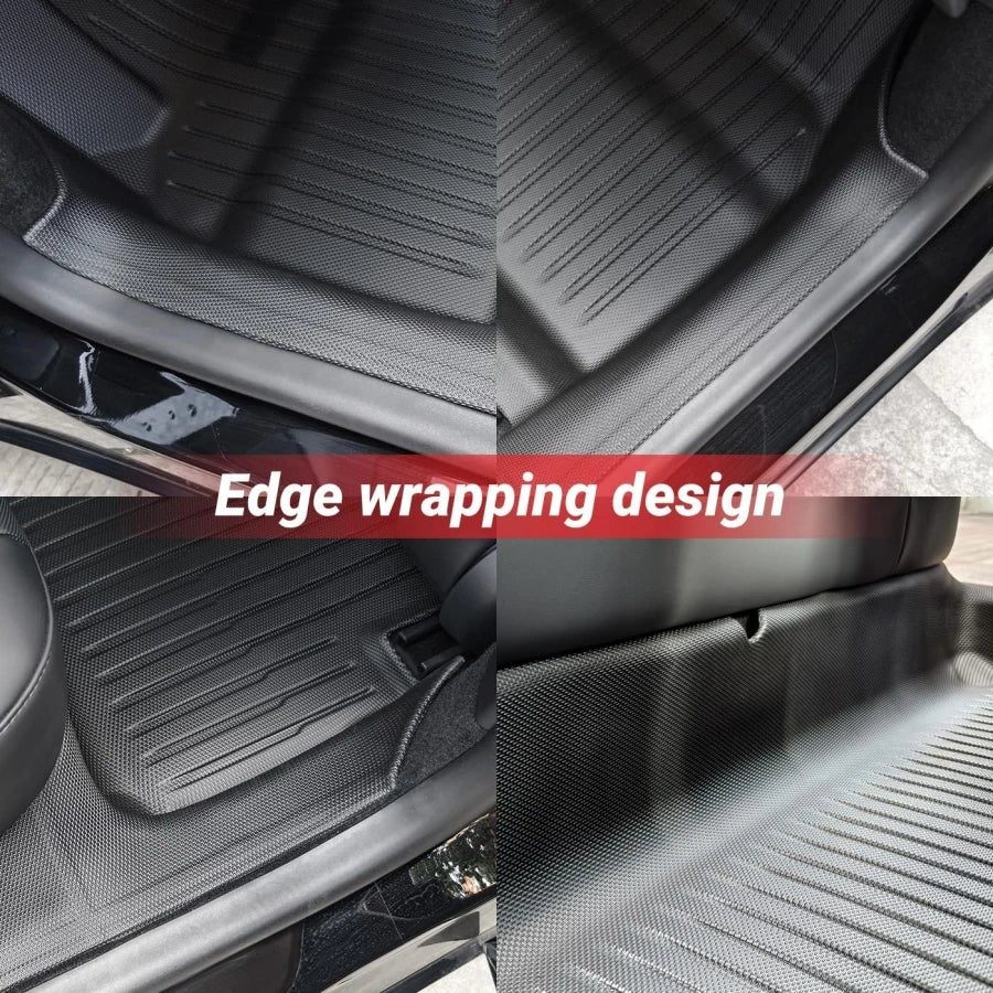 Floor Mats with Door Sill Protectors for 2024 Tesla Model 3 Highland