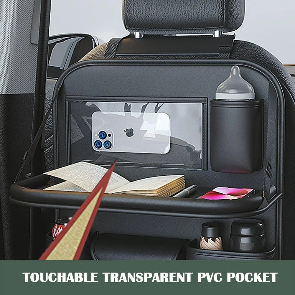 Foldable Seat Back Storage Rack & Bag for Car