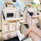 Leather Deluxe Car Seat Back Organizer, Multi-Function