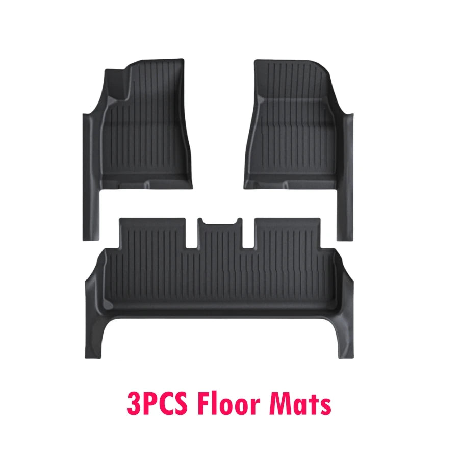 Floor Mats with Door Sill Protectors for 2024 Tesla Model 3 Highland