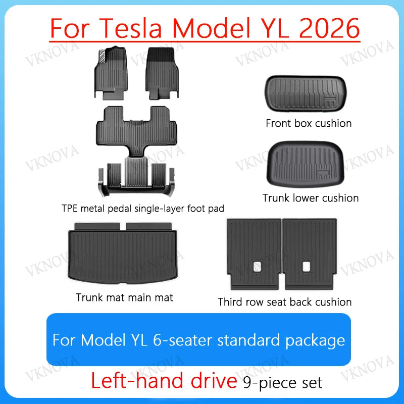 Rear Seat Backrest Protective Pad for Tesla Model Y L (2026)