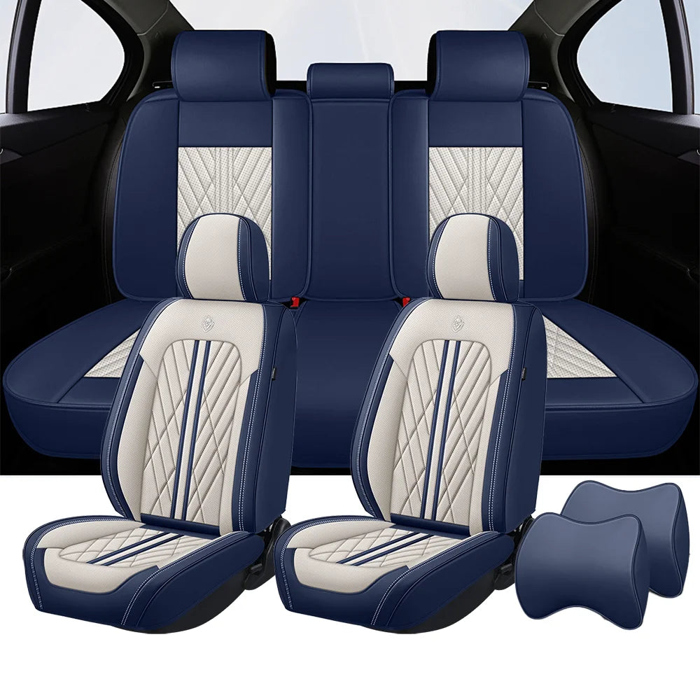 Universal Waterproof Breathable Nappa Leather Seat Covers