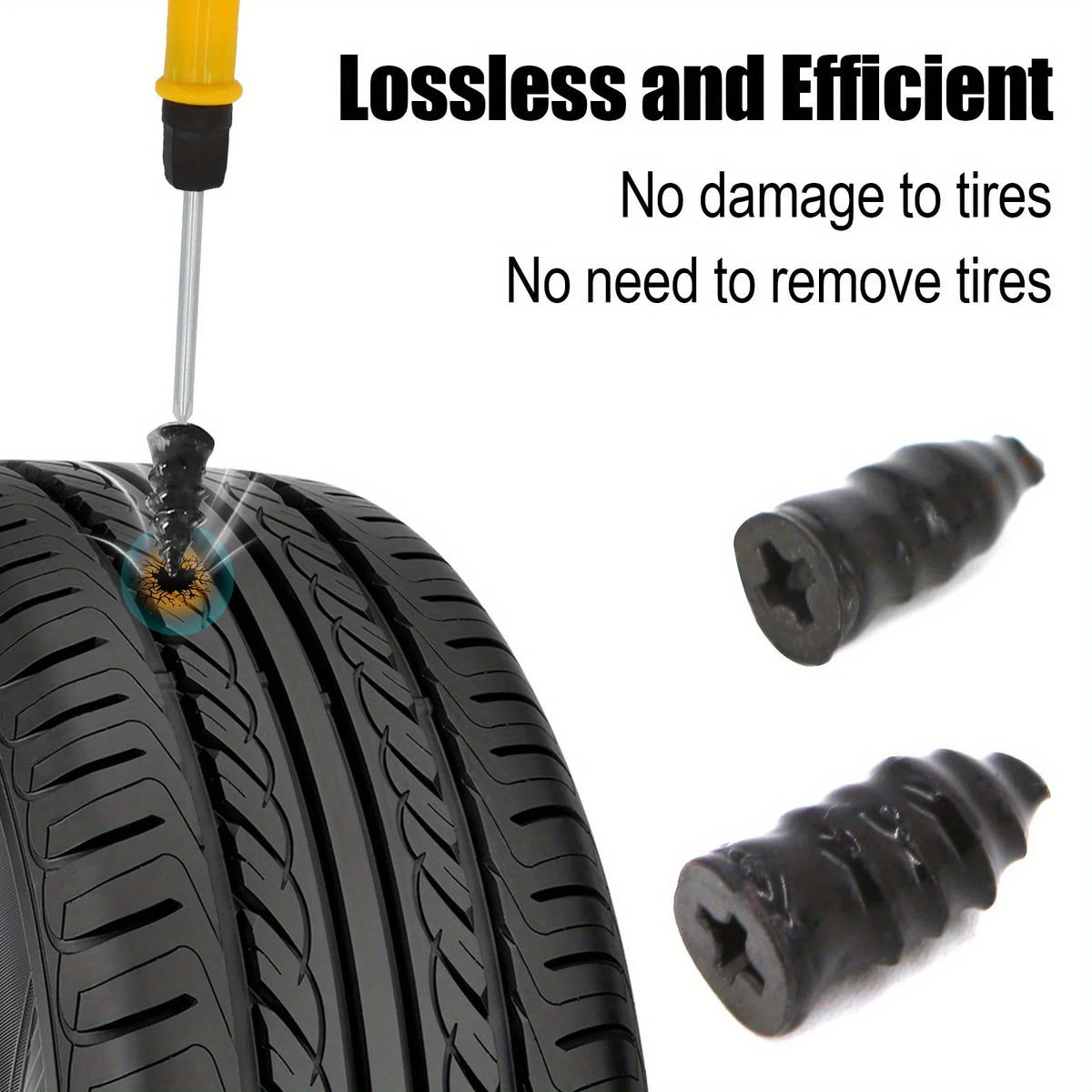 42-Piece Car Tire Repair Kit for Punctures