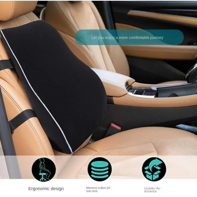 Ergonomic Memory Foam Car Seat Cushion with Lumbar Support