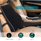 Ergonomic Memory Foam Car Seat Cushion with Lumbar Support
