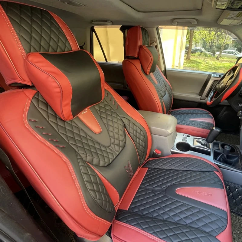 Universal ECO Leather Car Seat Cover Kit, Diamond Lattice