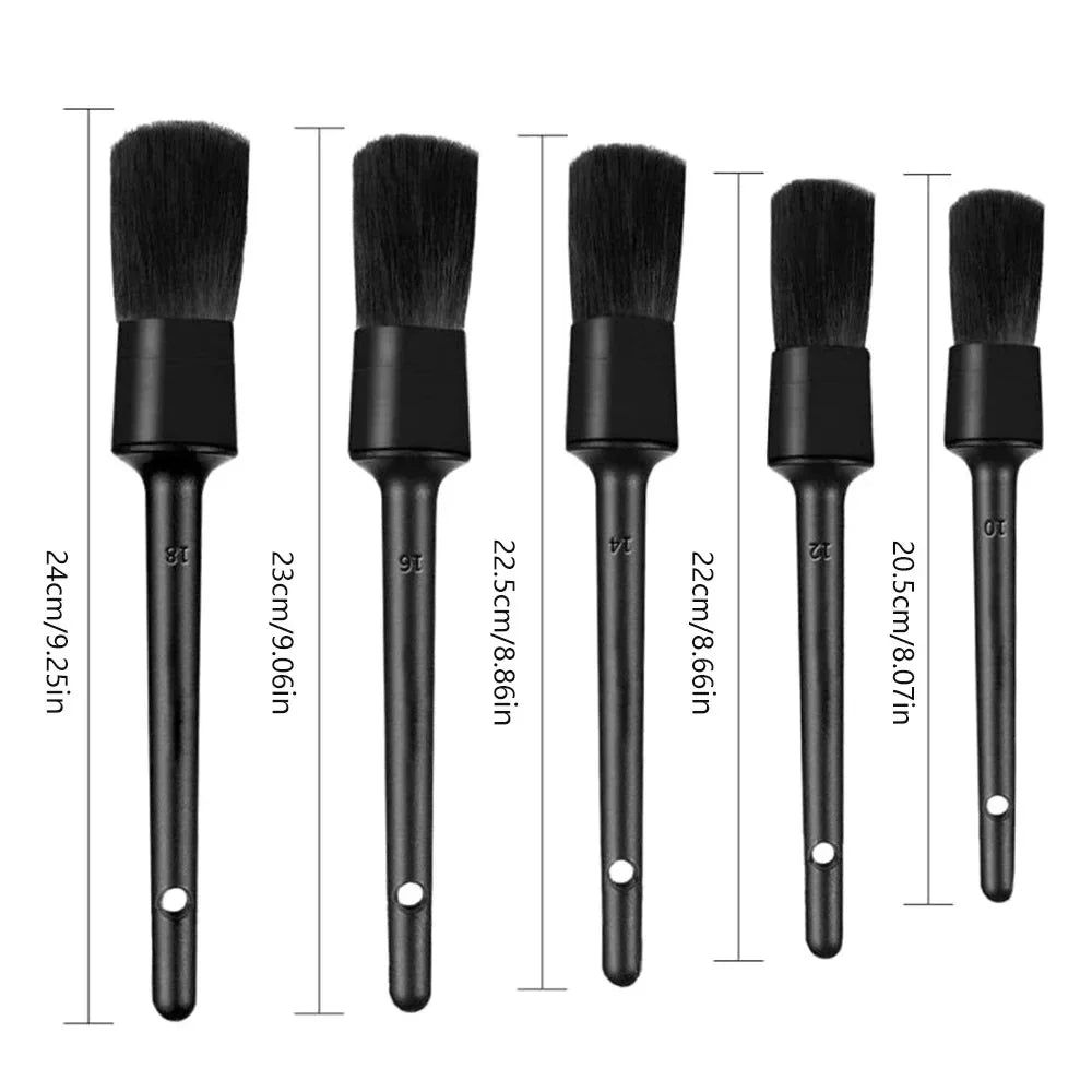Car Detailing Brush Set for Vents, Rims & Interior