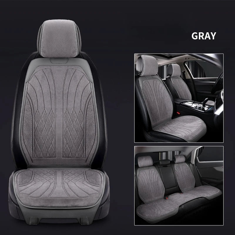 Luxury Suede Leather Car Seat Protection Mat, Four Season