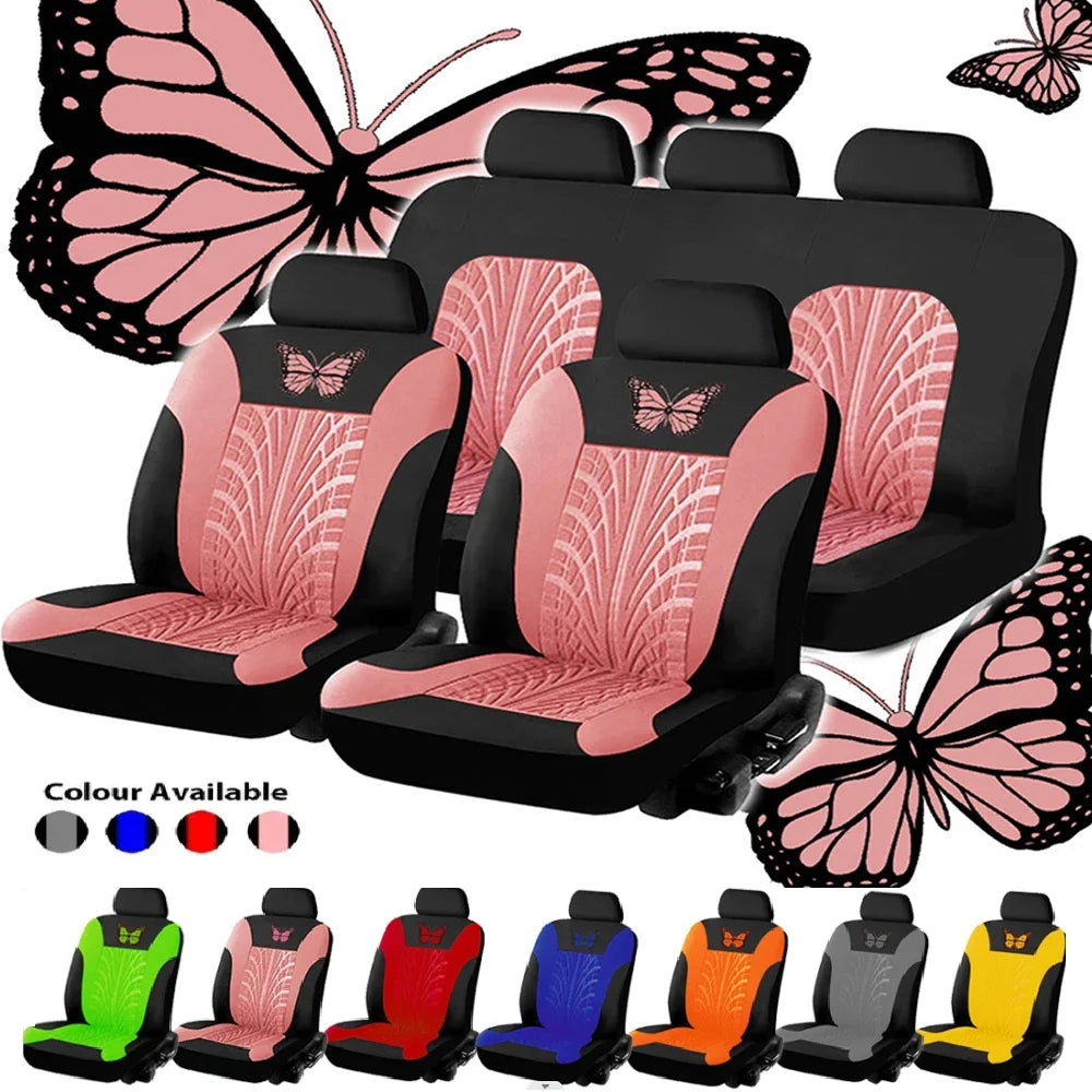 Universal Embroidered Car Seat Cover Set