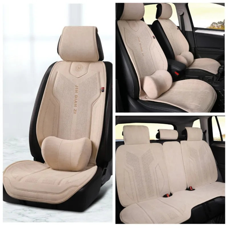 Universal Suede Full Set Car Seat Covers, Four Seasons